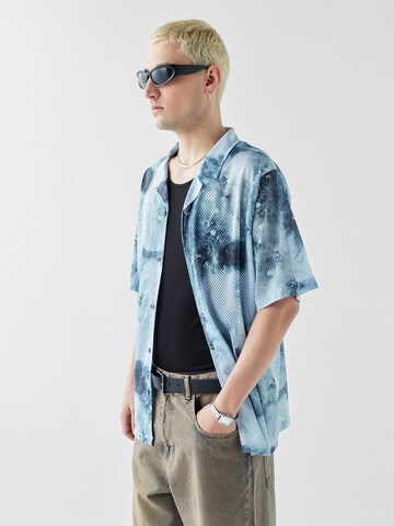 VAMOS CLO Comfort fit Button Up Shirt 'Miami' in Blue