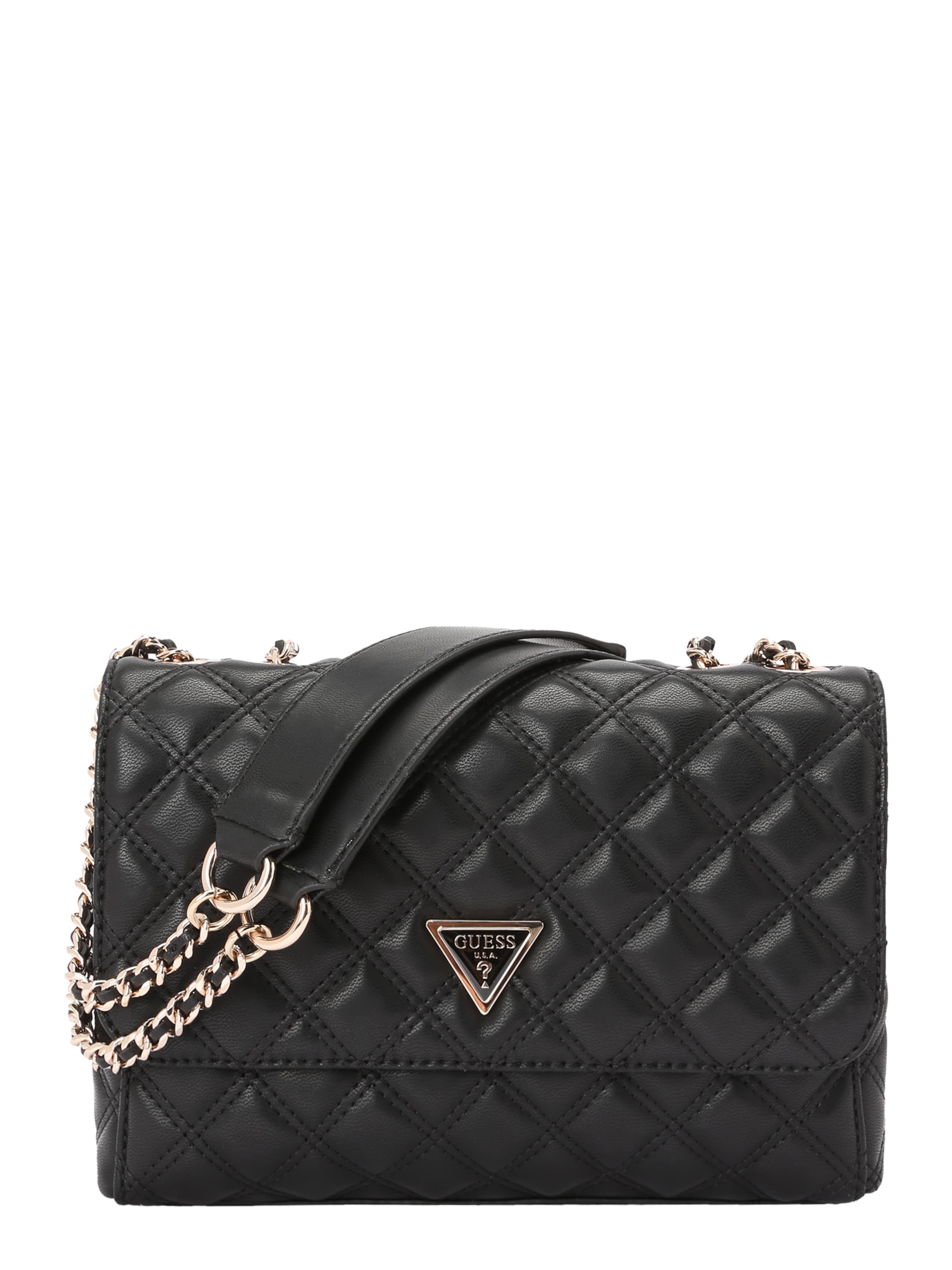 Borsa a spalla &#x27;GIULLY II 2 COMP CNVRTBLE FLAP&#x27; di GUESS in nero: frontale