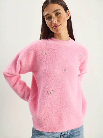 Pull-over Bianco Lucci en rose