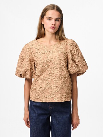 PIECES Bluse 'GRETCHEN' i brun: forside
