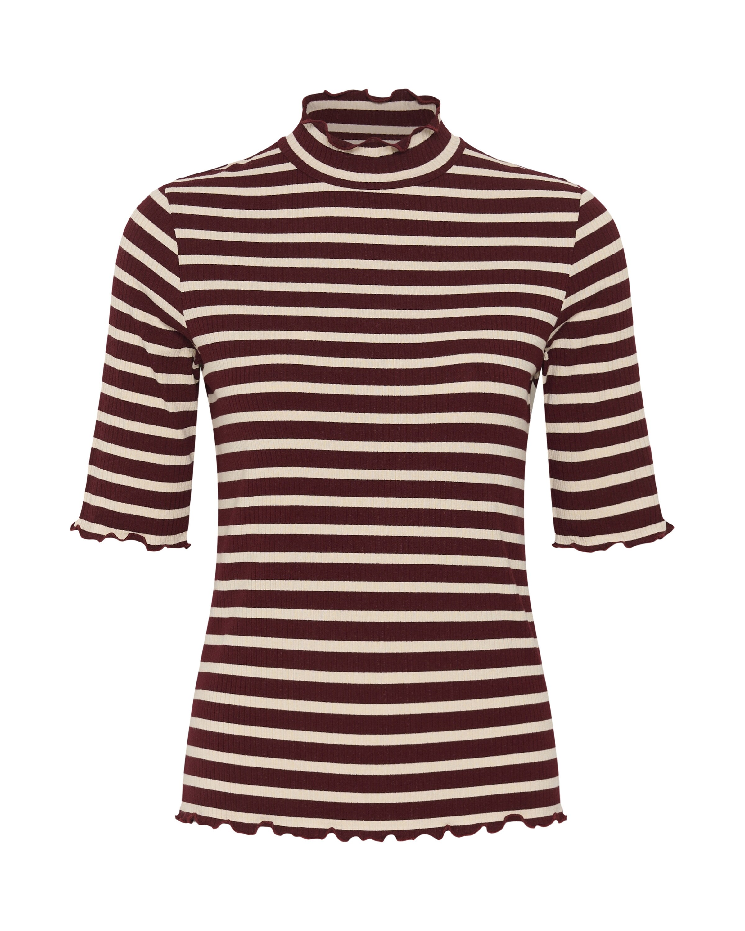 Cream Shirt in Red: front
