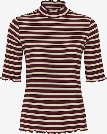 Cream Shirt in Red: front