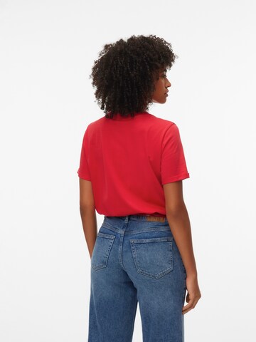 VERO MODA Shirt 'VMMAJA PAULINA' in Red