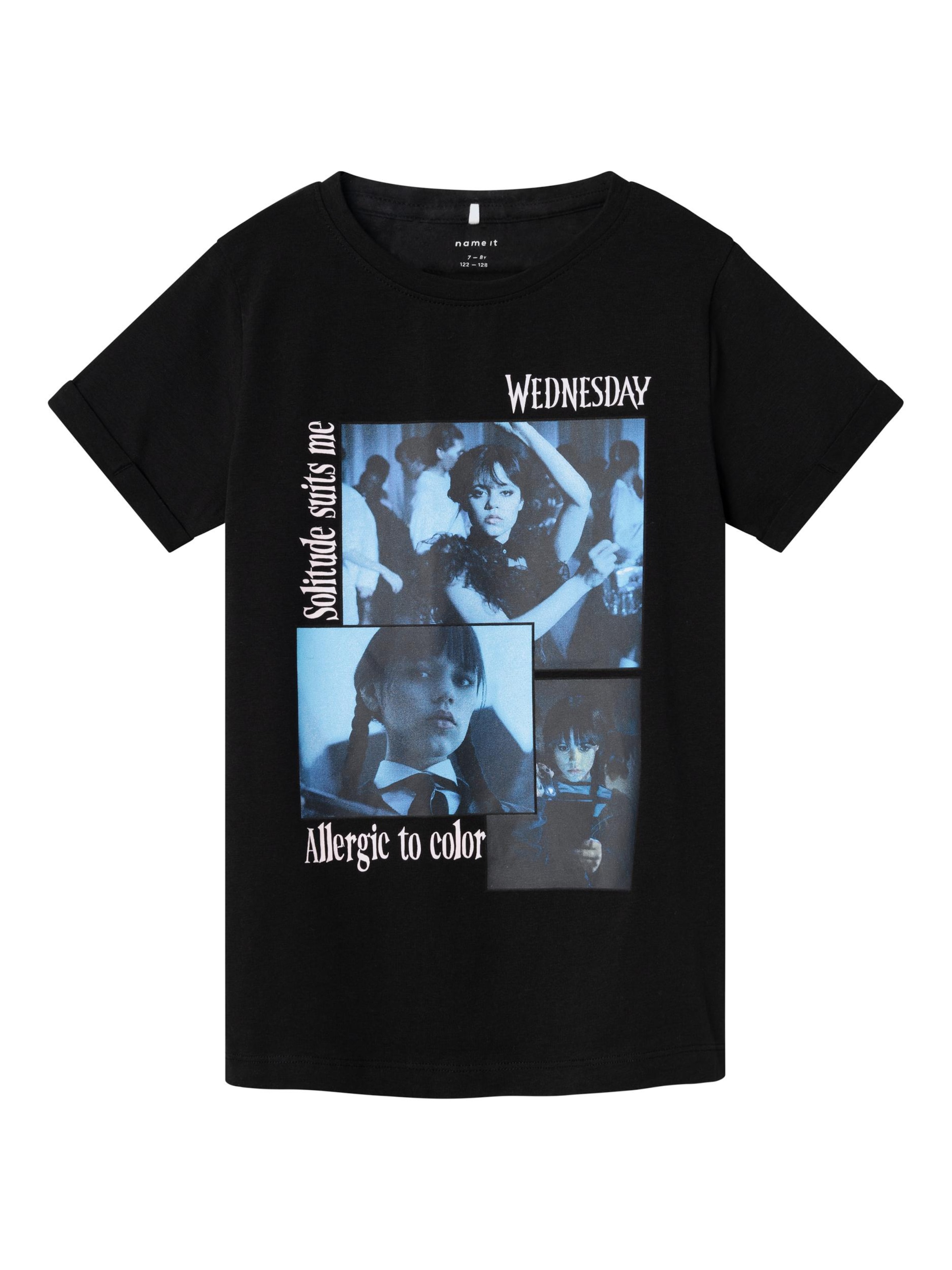 NAME IT Tričko 'Jax Wednesday' - Čierna: predná strana