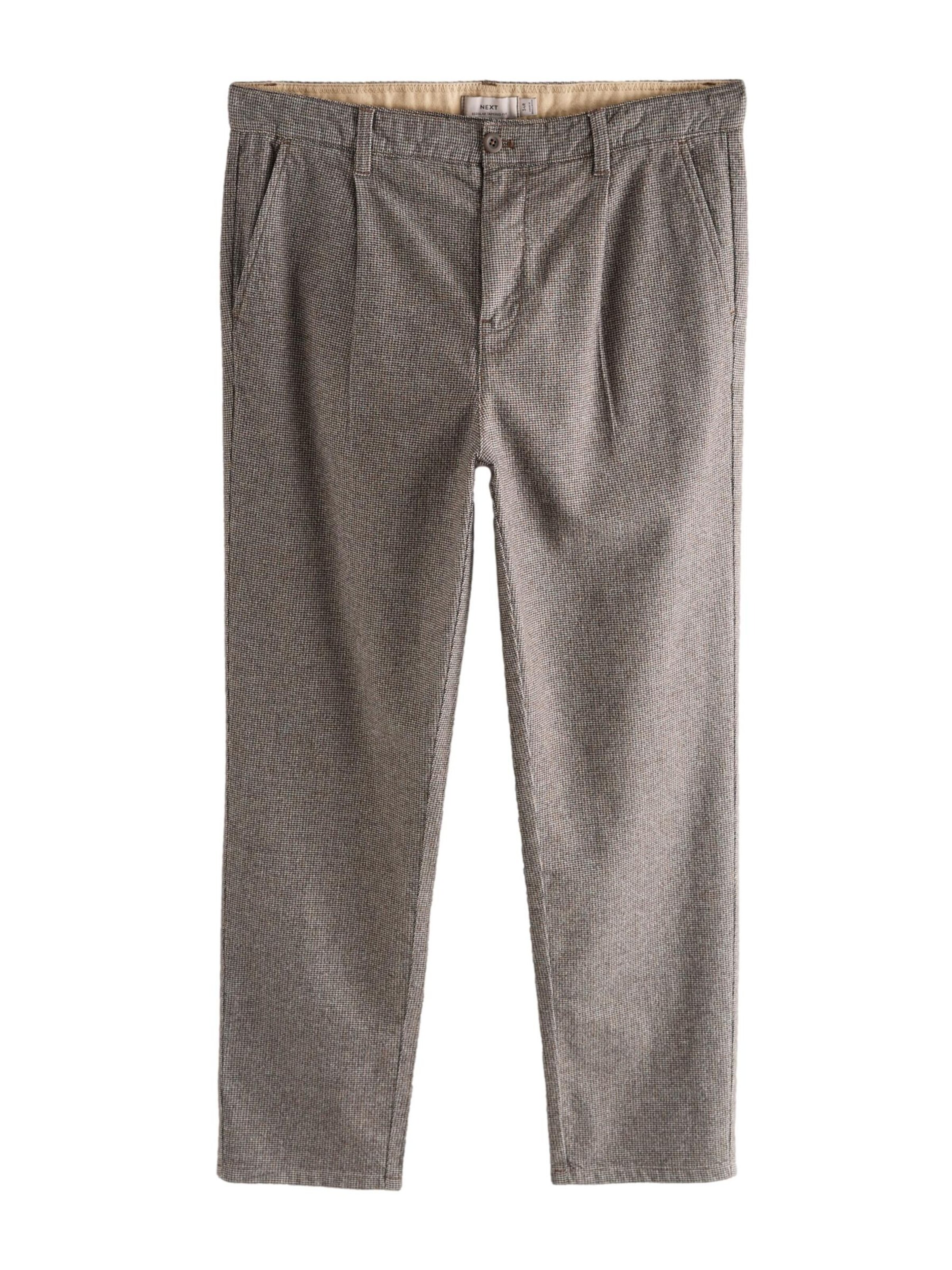 Nextregular Hlače s naborima - smeđa boja: prednji dio