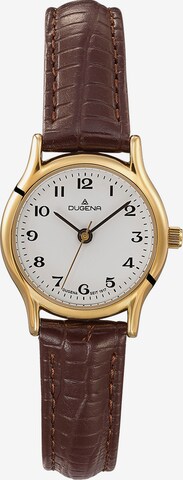 DUGENA Analog Watch in Brown: front