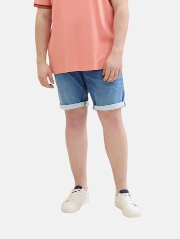 TOM TAILOR Men + Loosefit Shorts in Blau: predná strana