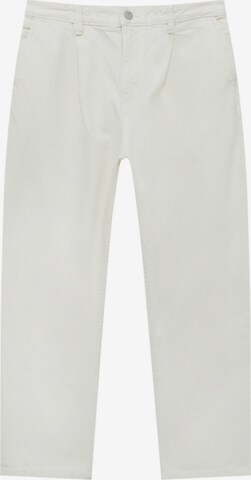 Regular Pantalon Pull&Bear en blanc : devant