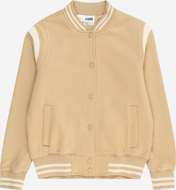 Urban Classics Sweatvest in Beige: voorkant