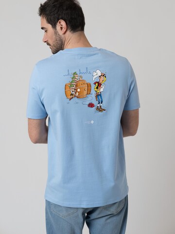 Bavarian Caps Shirt 'Lucky Luke: Bierfässer' in Blue