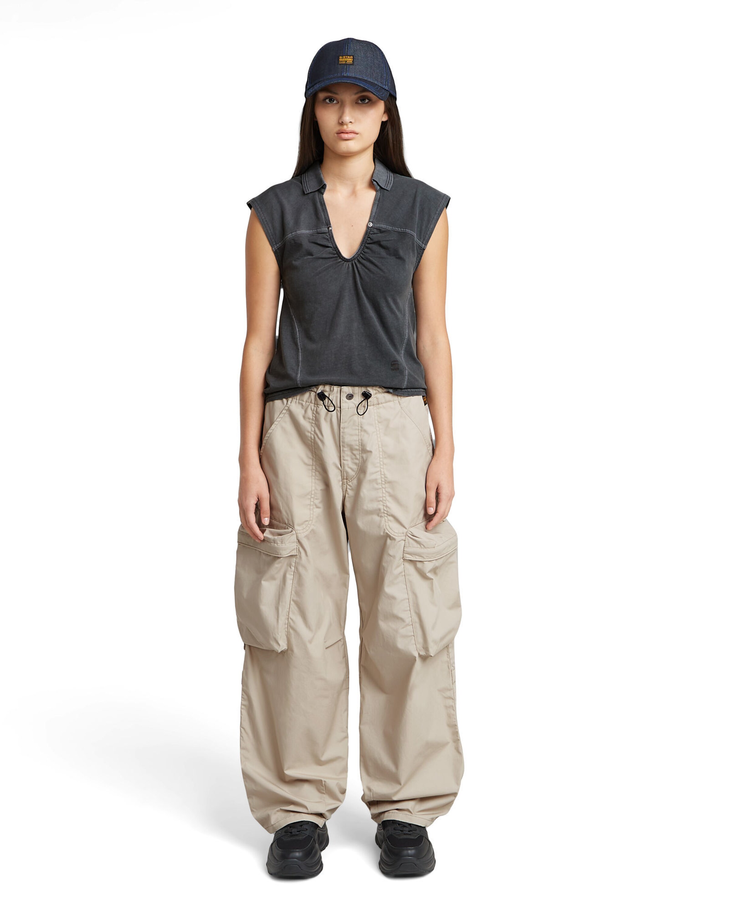 G-STAR Loosefit Cargobroek in Beige