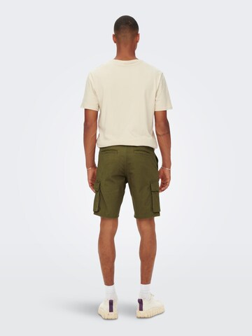 Regular Pantalon cargo 'Cam Stage' Only & Sons en vert