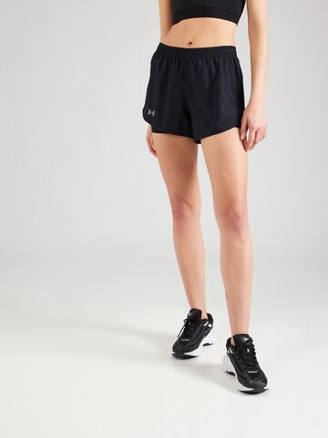 UNDER ARMOUR Regular Sportbroek 'Fly-By' in Zwart: voorkant