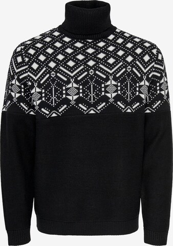 Pullover di Only & Sons in nero: frontale