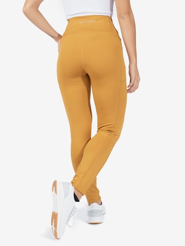 Skinny Pantaloni sport de la Spyder pe galben