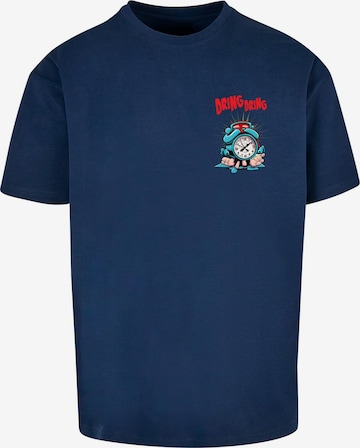 Merchcode Shirt 'Alarm Clock' in Blauw: voorkant
