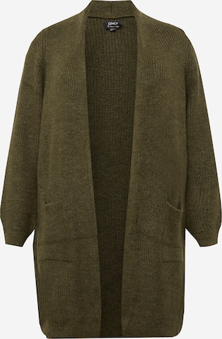 Cardigan 'JADE' ONLY Curve en vert : devant