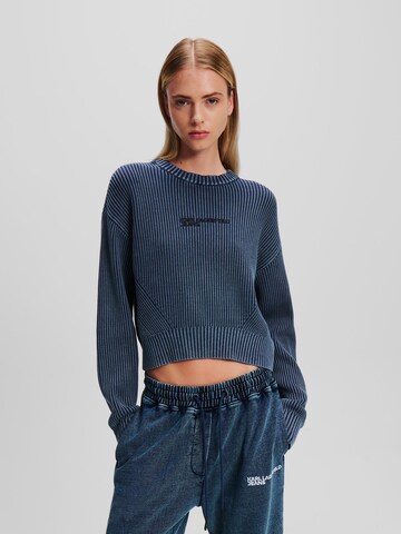 KARL LAGERFELD JEANS Mikina – modrá: přední strana