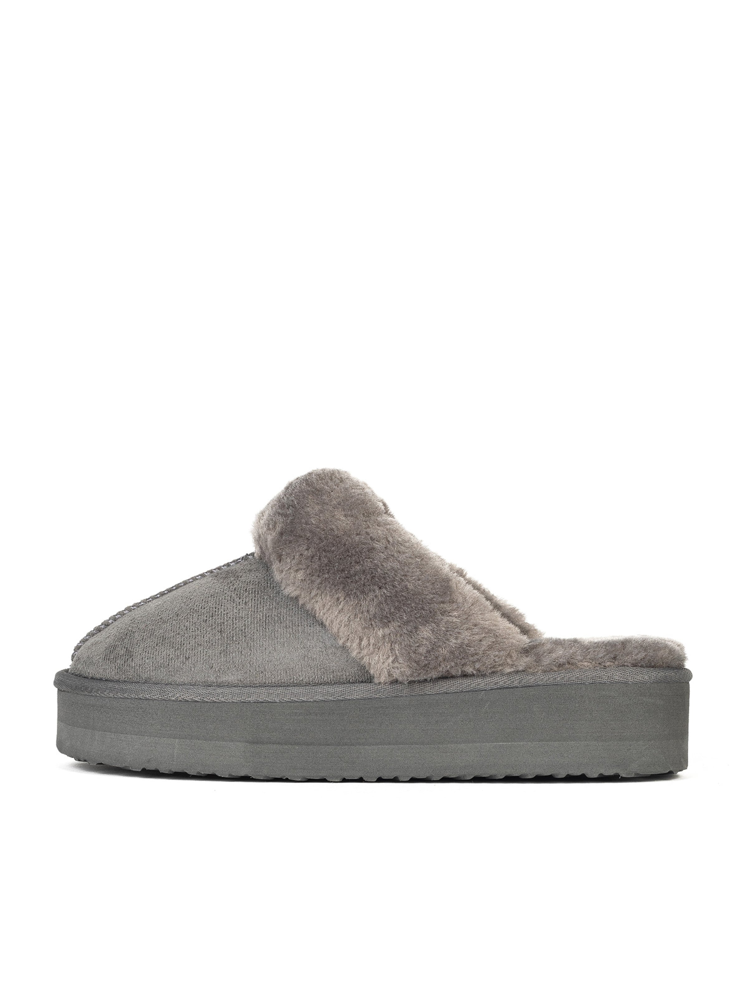 Island Boot Пантофи 'EMESTA' в сиво: отпред