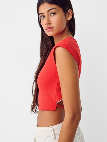 Bershka Tričko - Červená