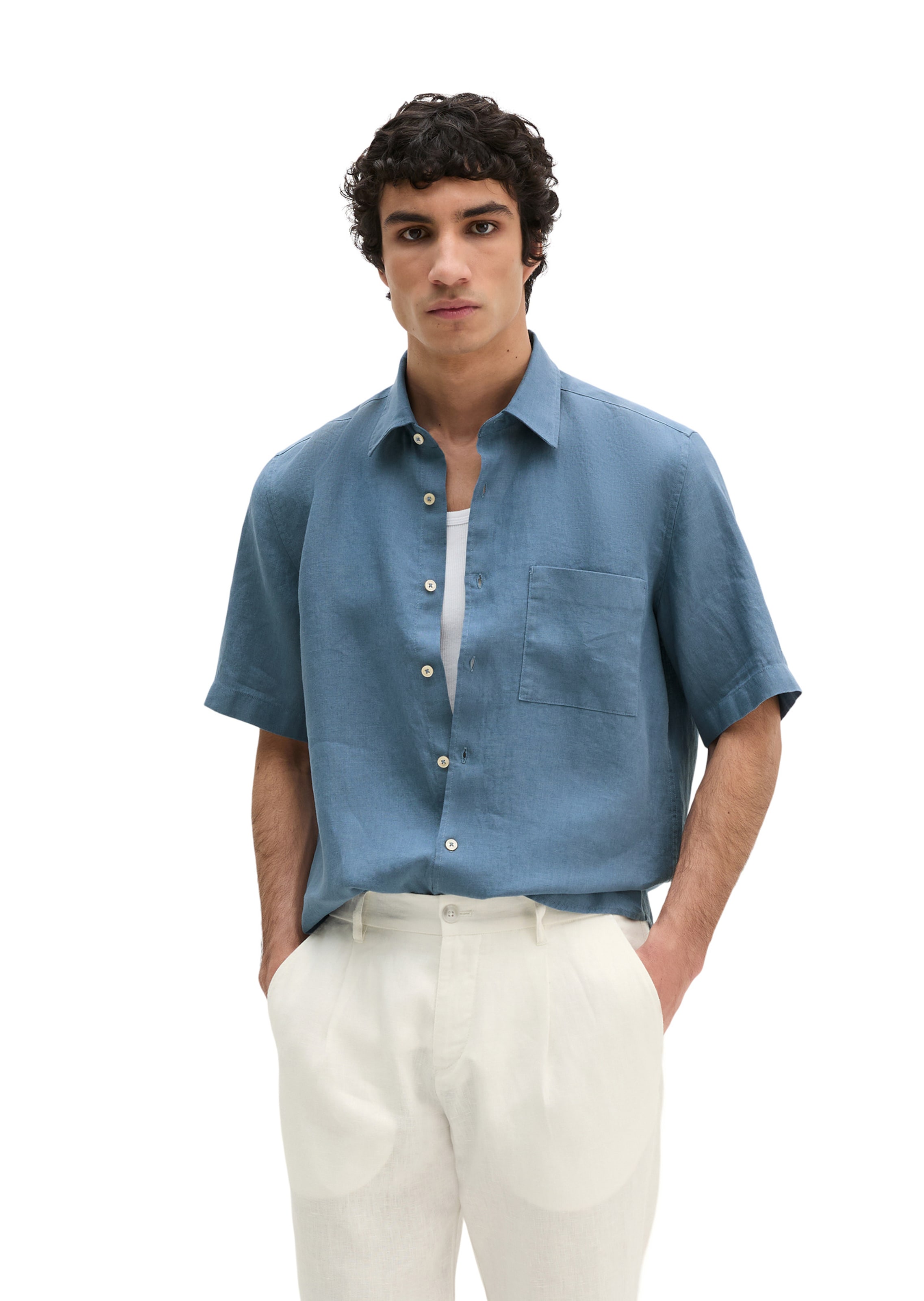 Marc O'Polo Regular fit Button Up Shirt in Blue: front
