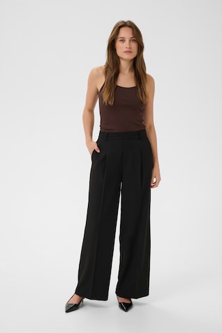 Kaffe Wide leg Pleat-front trousers 'KALima' in Black