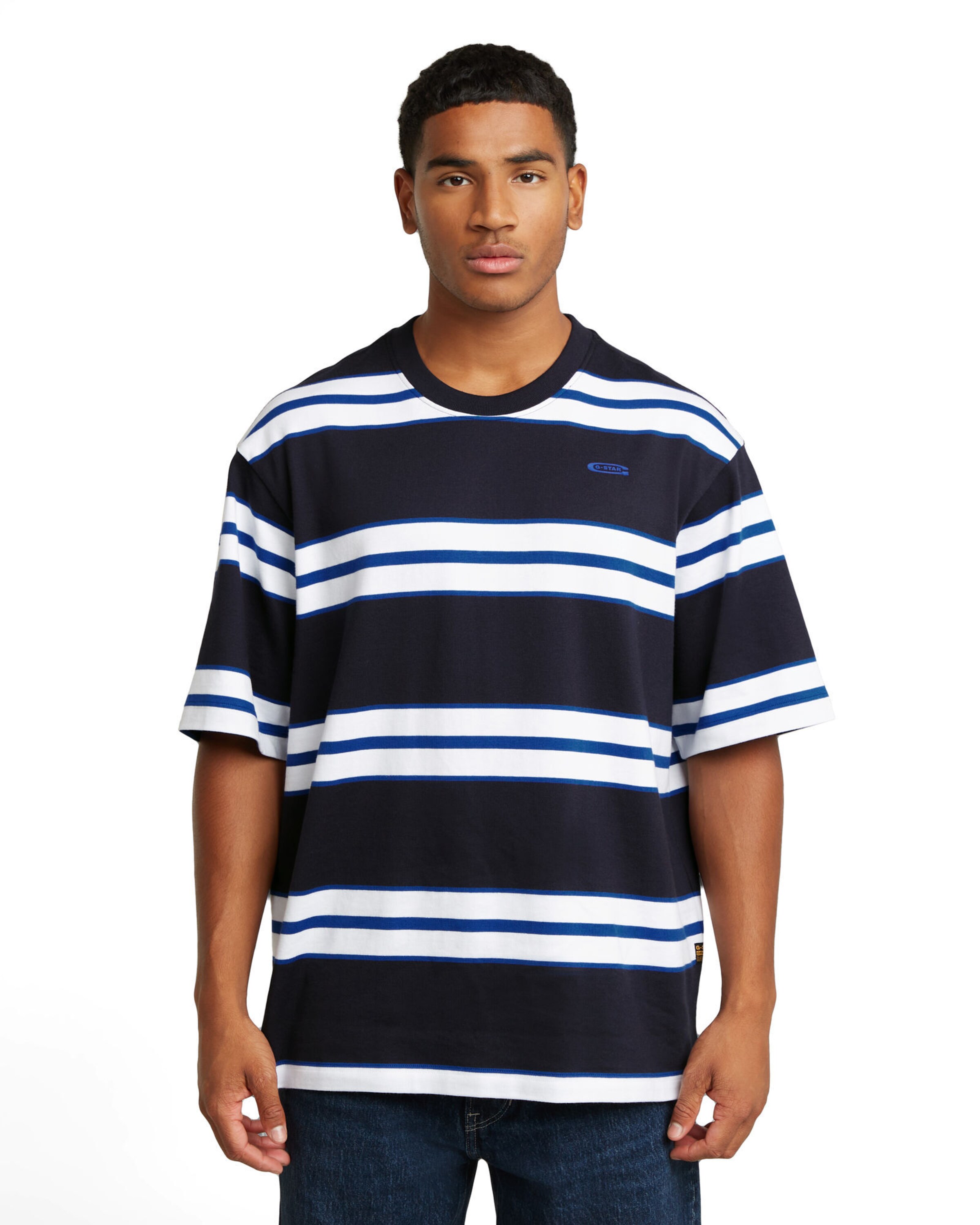 G-STAR Shirt 'Boxy' in Blue: front