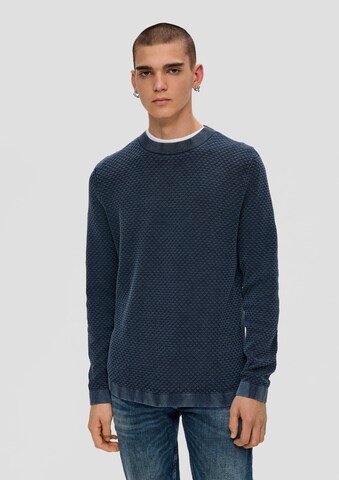 Pull-over QS en bleu : devant