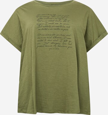 Zizzi Shirt 'VERA' in Groen: voorkant