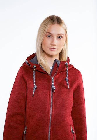 Schmuddelwedda Fleece jas in Rood