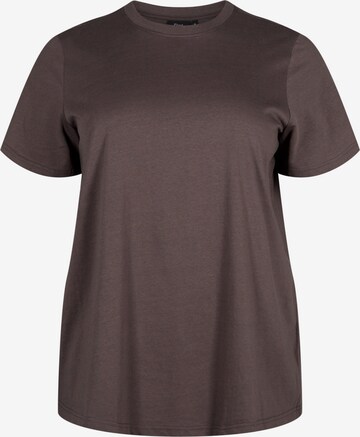 Zizzi - Camiseta 'VCHARLIN' en marrón: frente