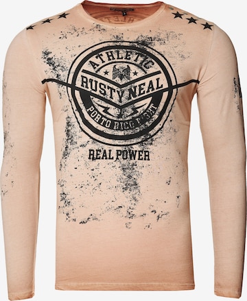 Rusty Neal Shirt in Bruin: voorkant