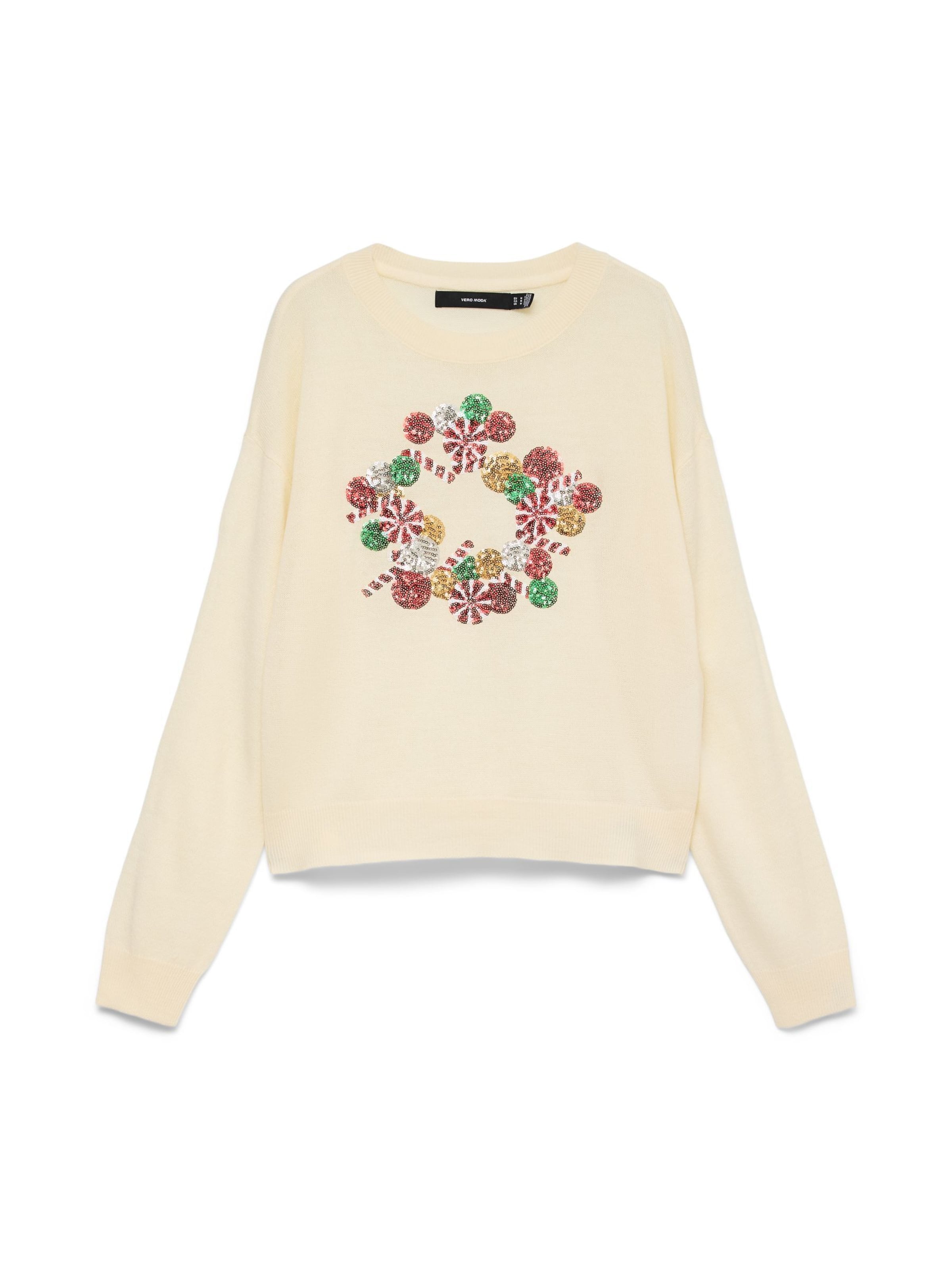 Pull-over 'VMNEW' VERO MODA en beige : devant