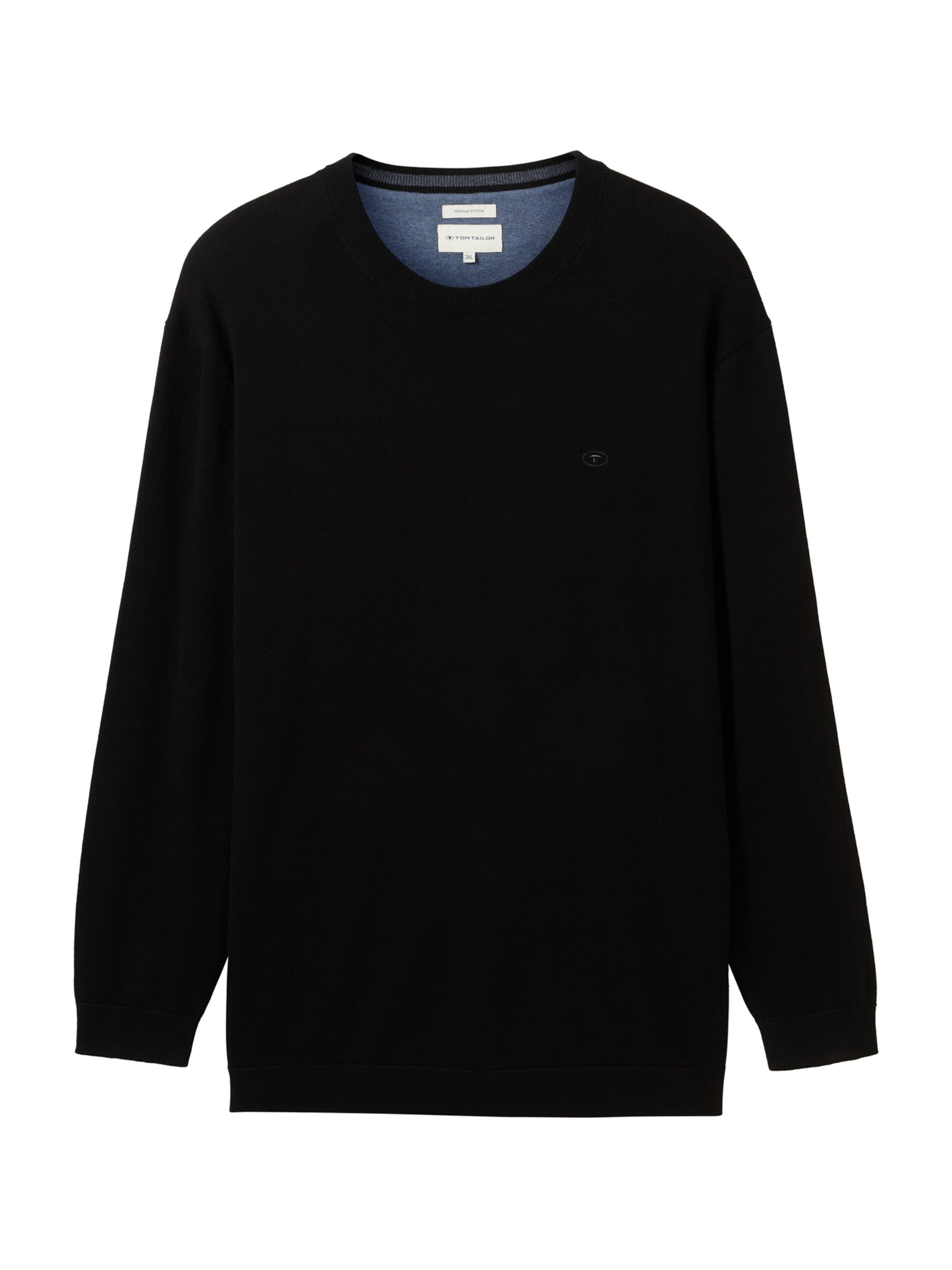 TOM TAILOR Men + Sweater in Black: front