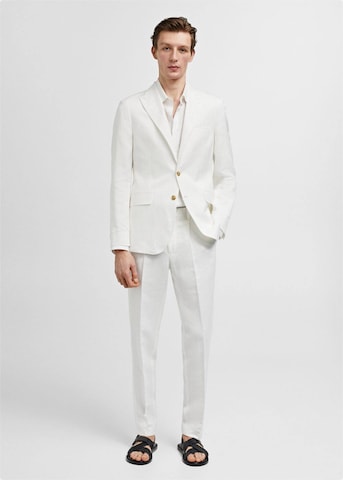 MANGO MAN Slim fit Suit Jacket 'Amalfi' in White