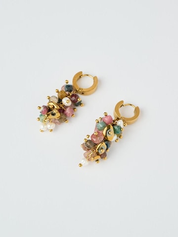 THE GEM STORIES JEWELRY Oorbellen 'Rose Tourmaline Serenity Earrings' in Gemengde kleuren