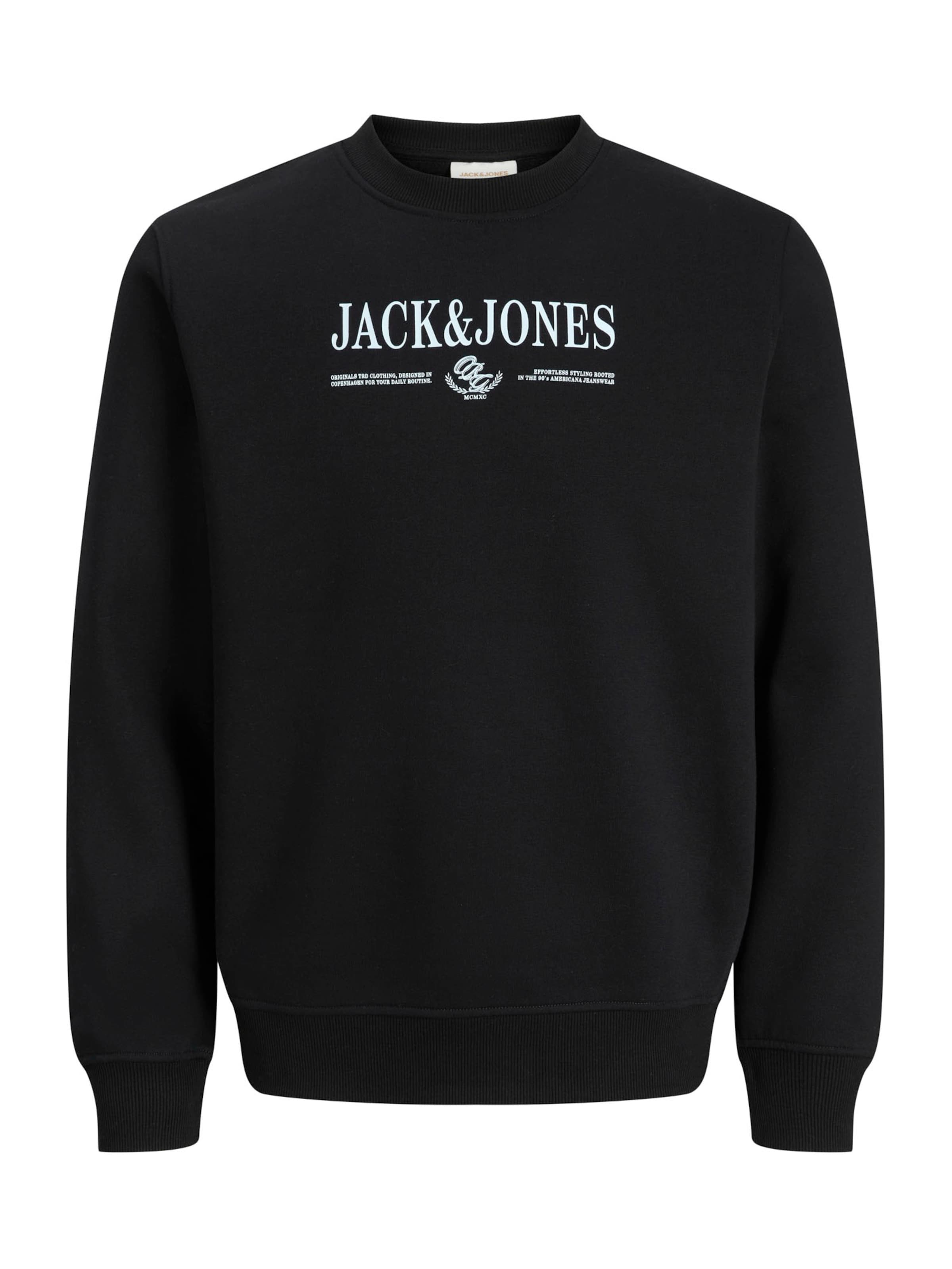 melns JACK & JONES Sportisks džemperis 'JORFREDERIKSBERG': no priekšpuses