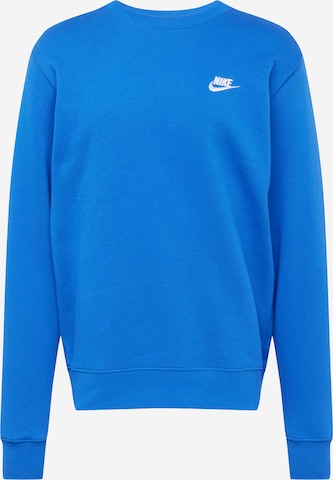 Bluză de molton 'Club Fleece' de la Nike Sportswear pe albastru: față