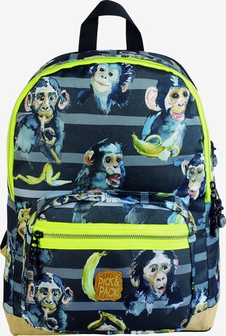 Pick & Pack Backpack 'Chimpanze' in Black: front