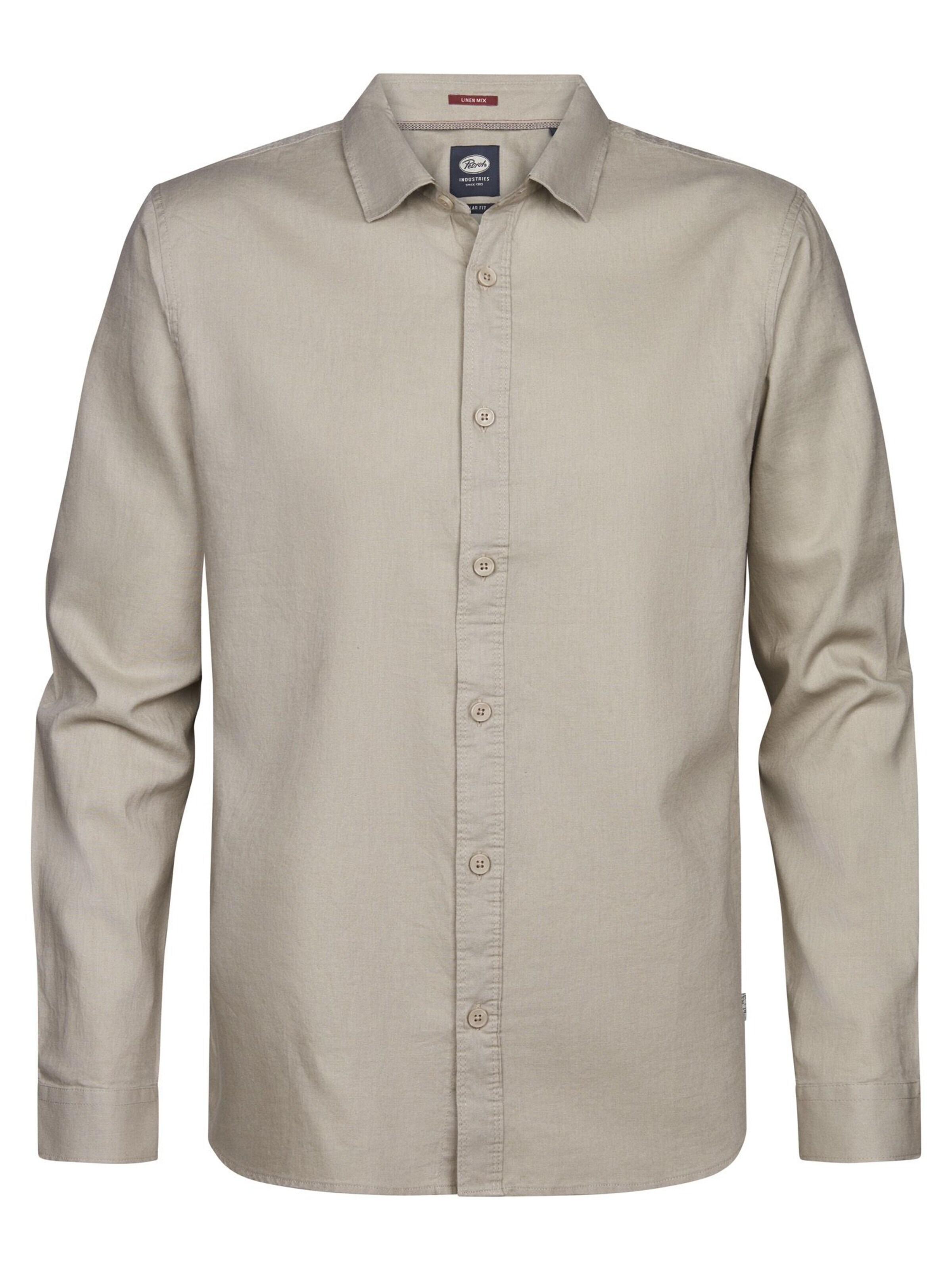 PETROL INDUSTRIES MEN Regular Fit Hemd‌‌‌‌‌‌‌‌‌ in Beige: Vorderseite