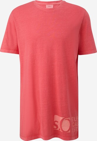 s.Oliver Men Tall Sizes Shirt in Red: front
