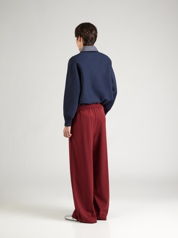 MSCH COPENHAGEN Wide leg Bandplooibroek 'Jalen Henrika' in Rood