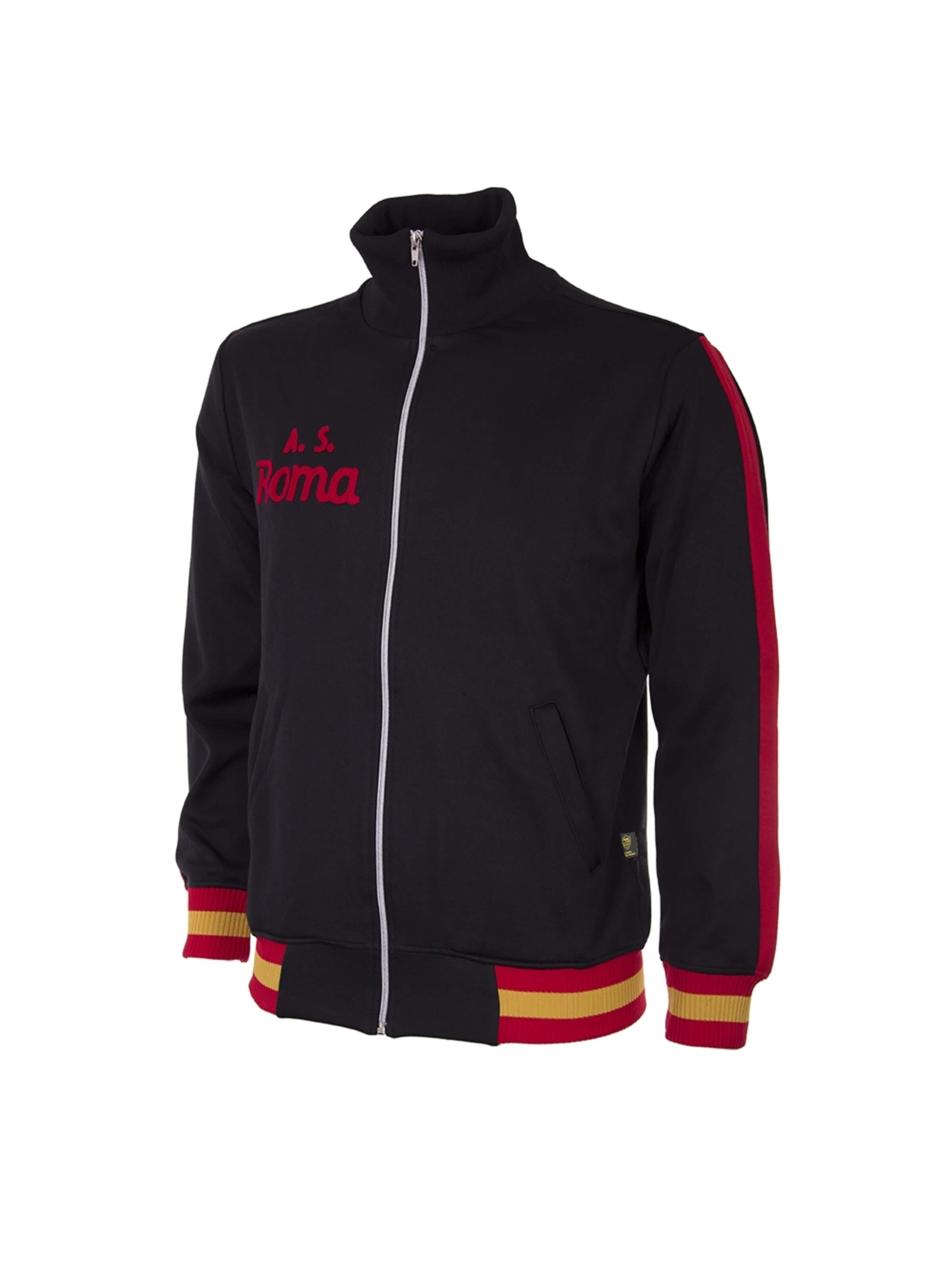 COPA FOOTBALL Sportjas 'AS Roma 1977 - 78 Retro Voetbaljack' in Zwart: voorkant