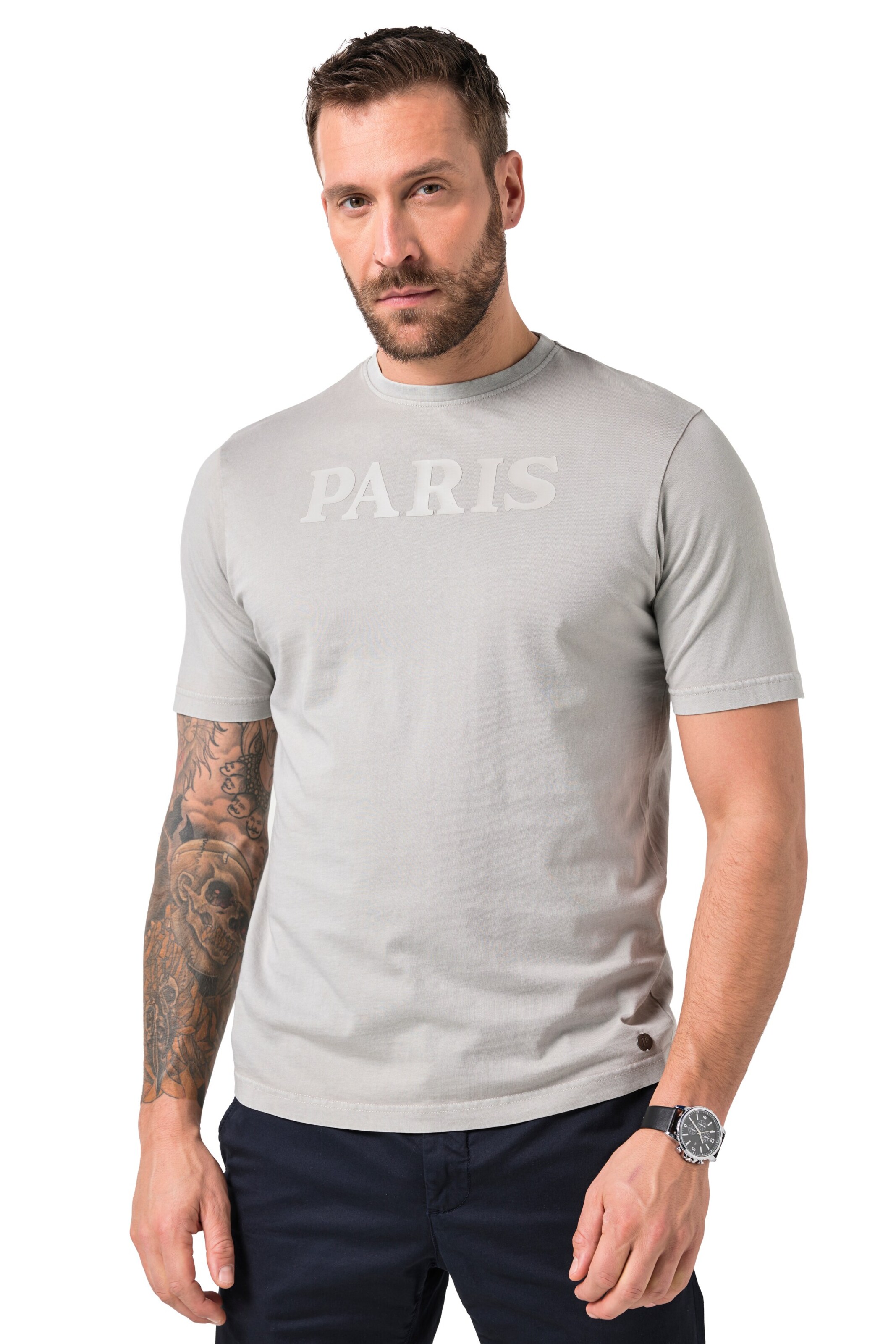 JP1880 Shirt in Grijs: voorkant