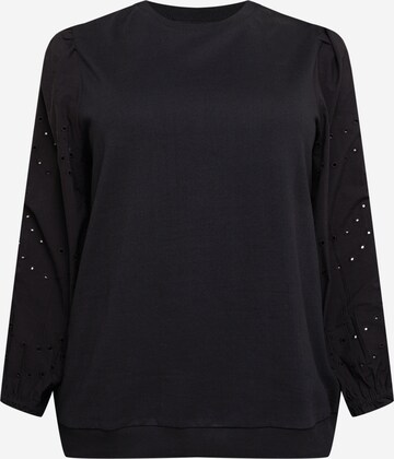 Dorothy Perkins Curve Sweatshirt in Black: front