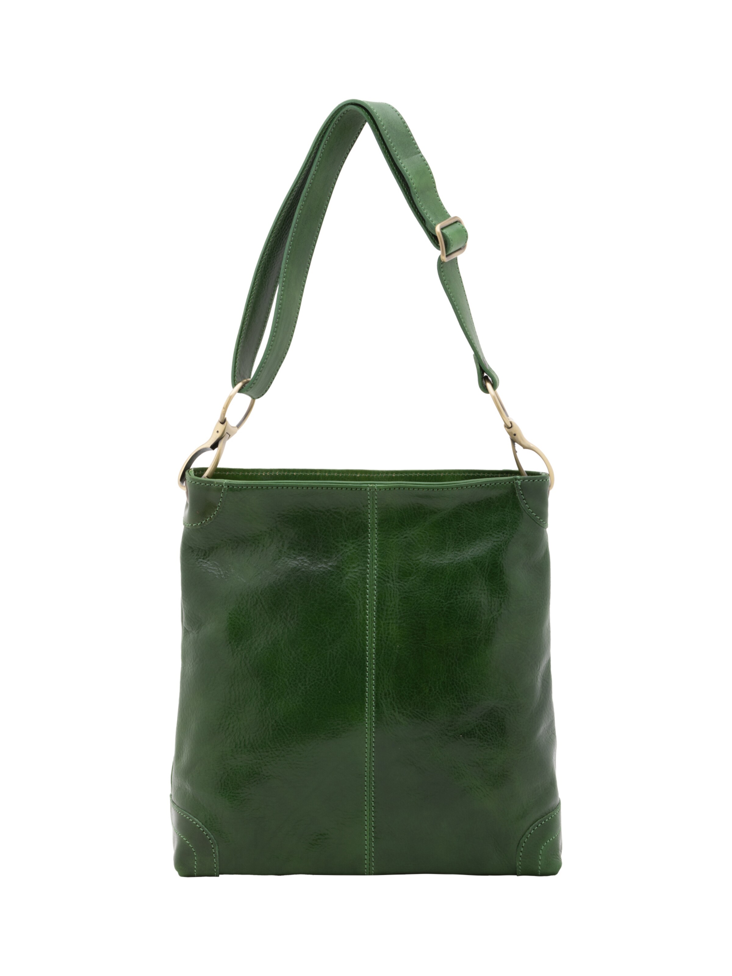 Borsa a spalla 'Borsa a Spalla Donna Pelle Vacchetta Vera - Chiusura Zip Tracolla Regolabile' di I Fratelli in verde