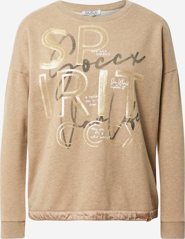 Soccx Sweatshirt in Brown: front