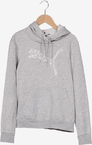 PUMA Sweatshirt & Zip-Up Hoodie in S in Grey: front