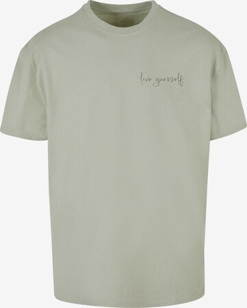 Merchcode Shirt ' Love Yourself ' in Green: front