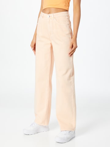 Pimkie Wide leg Jeans in Orange: front